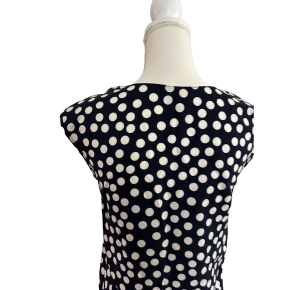 J CREW Navy White Polka Dot Tank Top Size 0 - Picture 4 of 6